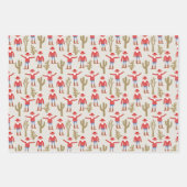 Cowboy Santa Claus Western Christmas ラッピングペーパーシート (正面2)