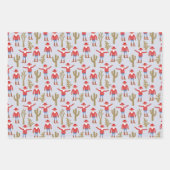 Cowboy Santa Claus Western Christmas ラッピングペーパーシート (正面)