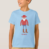 Cowboy Santa Custom Text Christmas Tシャツ (正面)