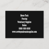 Cowboy Services or Ranch Horse Tack Fencing 名刺 (裏面)