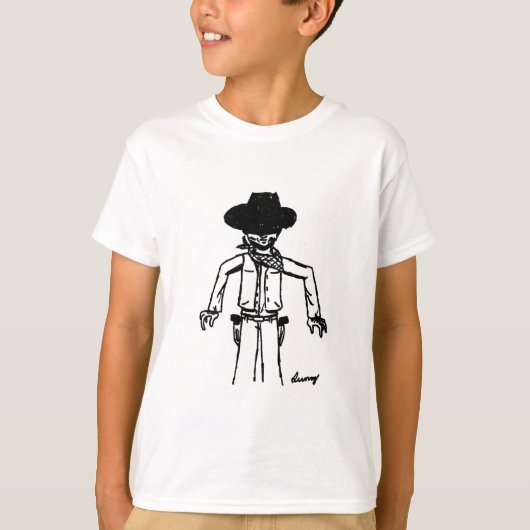 Cowboy Sketch Kids基本Tシャツ – もっと色！ Tシャツ (正面)