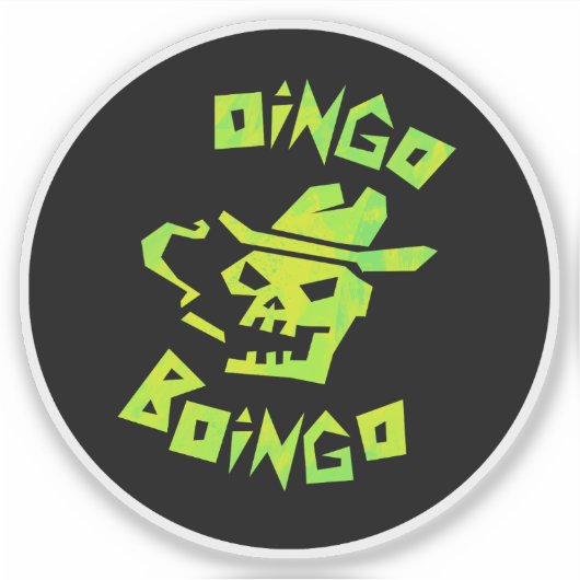 Cowboy skull oingo boingo large sticker シール (正面)