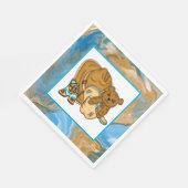 Cowboy Teddy Bear Boy’s Baby Shower Paper  スタンダードランチョンナプキン (角)