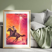 Cowboy UFO Encounter – Vintage Sci-Fi ポスター