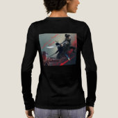 Cowboy vs. Female Ninja トライブレンドTシャツ (背面)