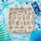 Cowboy Western  ペーパープレート (パーティー)