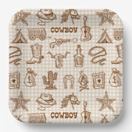 Cowboy Western  ペーパープレート