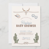 Cowboy Western Baby Shower Invitation 招待状 (正面)