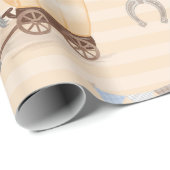 Cowboy Western  Boots, Hats & Cacti Rustic Rodeo ラッピングペーパー (ロールコーナー)