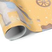 Cowboy Western  Boots, Hats & Cacti Rustic Rodeo ラッピングペーパー (ロールコーナー)