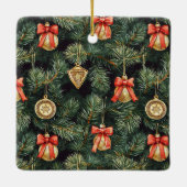 Cowboy Western Hat Black Man Christmas   セラミックオーナメント (裏面)