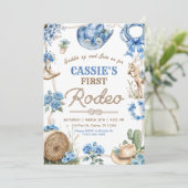 Cowboy Wild West 1st Rodeo Ranch Birthday Party 招待状 (スタンド正面)