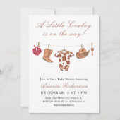 Cowboy Wild West Rodeo Baby Shower 招待状 (正面)