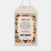 Cowboy Wild West Rodeo Ranch | Rustic Western Baby ギフトタグ (正面)