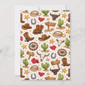 Cowboy Wild West Rodeo Ranch | Rustic Western Baby サンキューカード (裏面)