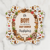 Cowboy Wild West Rodeo Ranch | Rustic Western Baby フェイバータグ (裏面)