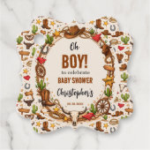 Cowboy Wild West Rodeo Ranch | Rustic Western Baby フェイバータグ (正面)