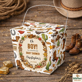 Cowboy Wild West Rodeo Ranch | Rustic Western Baby フェイバーボックス