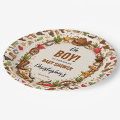 Cowboy Wild West Rodeo Ranch | Rustic Western Baby ペーパープレート (アングル)