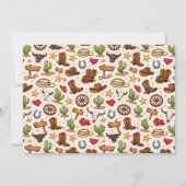 Cowboy Wild West Rodeo Ranch | Rustic Western Baby 招待状 (裏面)