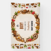 Cowboy Wild West Rodeo Ranch | Rustic Western Baby 横断幕 (縦)