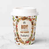 Cowboy Wild West Rodeo Ranch | Rustic Western Baby 紙コップ (裏面)