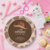 Cowboy Wild West Rodeo Western Boy Baby Shower  ペーパープレート (パーティー)