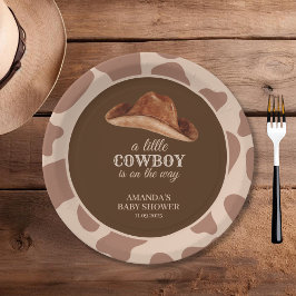 Cowboy Wild West Rodeo Western Boy Baby Shower  ペーパープレート