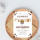 Cowboy Wild West Rodeo Western Boy Baby Shower  招待状
