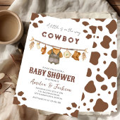 Cowboy Wild West Rodeo Western Boy Baby Shower  招待状