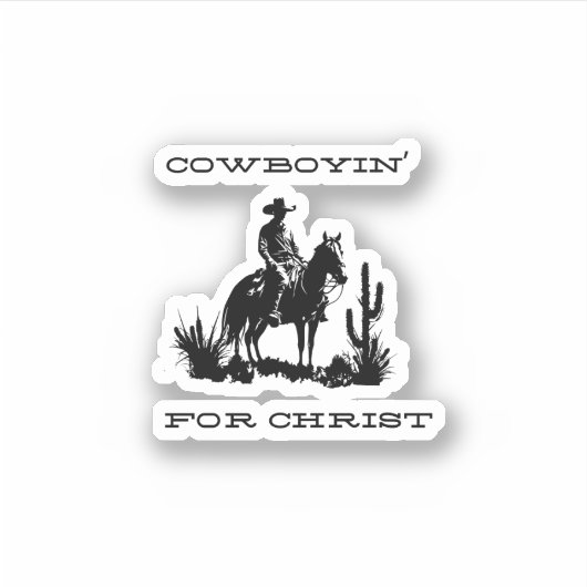 Cowboyin' for Christ Sticker シール (正面)