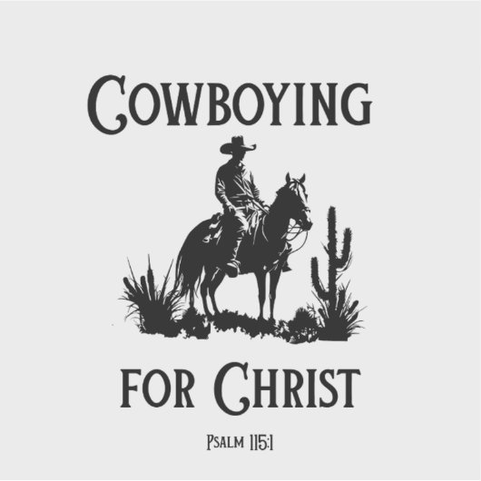 Cowboying for Christ Vinyl Sticker シール (正面)