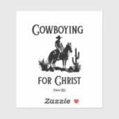 Cowboying for Christ Vinyl Sticker シール (シート)