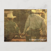 Cowboys on a Rodeo Fence ポストカード (正面)
