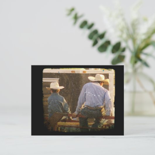 Cowboys on a Rodeo Fence TTV ポストカード (スタンド正面)