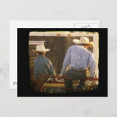 Cowboys on a Rodeo Fence TTV ポストカード (正面/裏面)