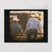 Cowboys on a Rodeo Fence TTV ポストカード (正面)