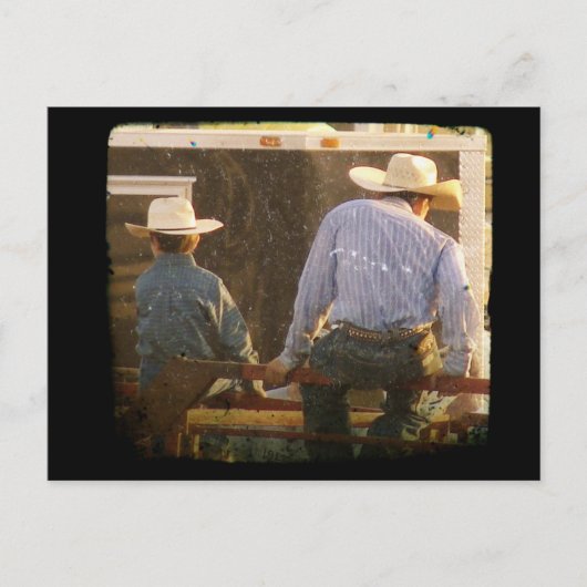 Cowboys on a Rodeo Fence TTV ポストカード (正面)