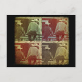 Cowboys on a Rodeo Fence TTV Four Colors ポストカード (正面)
