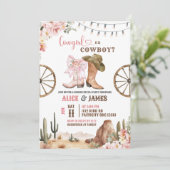 Cowboys Or Cowgirls Gender Reveal 招待状 (スタンド正面)