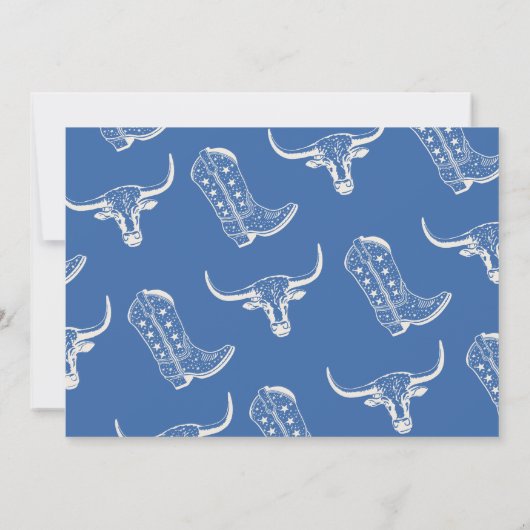 Cowby Blue Rodeo Wild and Three 3rd Birthday  招待状 (裏面)