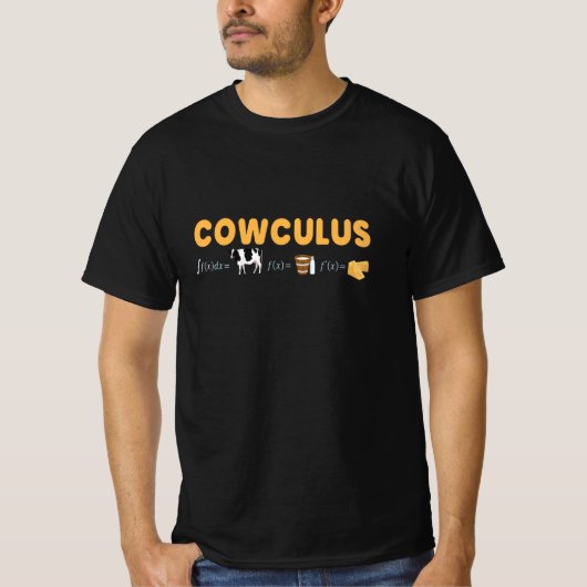 Cowculus Math Physics Wis Cow Tシャツ (正面)