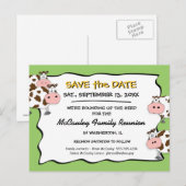 Cowdessful Apple Green Fam懇親会日付の保存 案内ポストカード (正面/裏面)