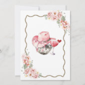 Cowgirl Adult Birthday Hoedown Invitation 招待状 (裏面)