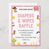 Cowgirl Baby Shower Game - Editable Name, 5x7 size 招待状 (正面/裏面)