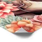 Cowgirl Bachelorette Party Welcome Sign ポスター (角)