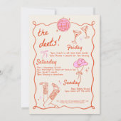 Cowgirl Bachelorette Western Beach Party 招待状 (裏面)