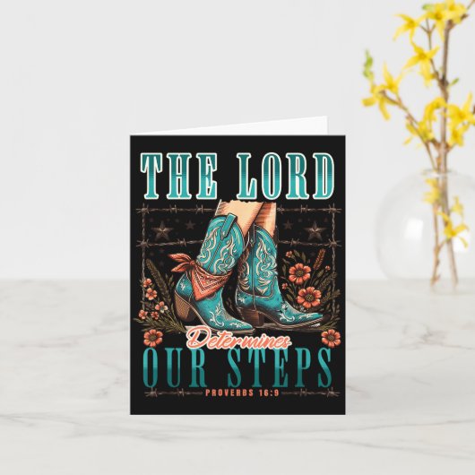 Cowgirl Bible Scripture Verse Western Jesus For Wo カード (黄色い花)