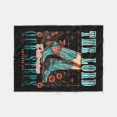 Cowgirl Bible Scripture Verse Western Jesus For Wo フリースブランケット (正面(横))