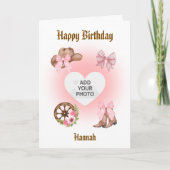 Cowgirl Birthday Card カード (正面)